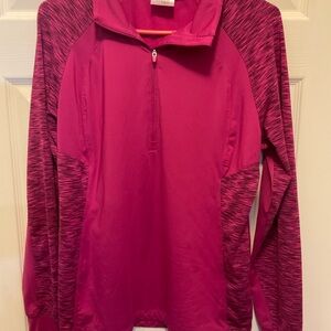Pink Danskins quarter zip pullover .Pink size large